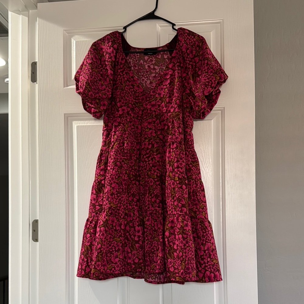 Vici Babydoll Floral Pink Dress